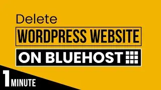 How To Delete Wordpress Website From Bluehost 2024 | Remove Wordpress From Bluehost