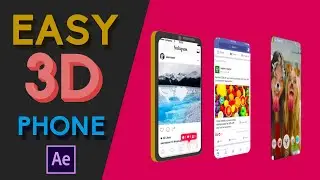 How to Create easy 3D Phone in After Effects | UI Split Screen