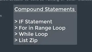 What are compound statements in Python