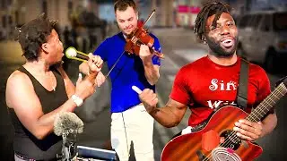 Street Rapper SHOCKED when Violinist Interrupts