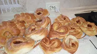 Булочки вкусные, 3 вида формовки.