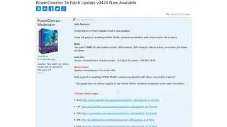 PowerDirector 16 Patch Update v3424