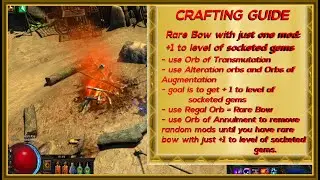 PoE CRAFTING 6L Bow +1 gems for ED Contagion, Soulrend  Bane ES/Low Life/CI builds