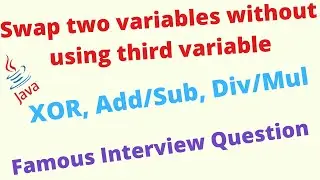 Swap two numbers without using third variable in java (3 Methods)