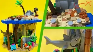 LEGO CORAL REEF Island MOC With BURIED TREASURE