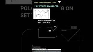 Autocad 2d Exercise Shorts #SHORTS