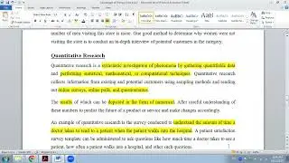 Qualitative and Quantitative Research