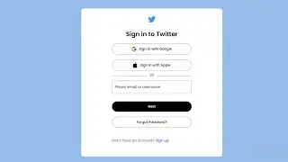 How To Make Login Page Like Twitter Using HTML And CSS | Sign In Page Design With HTML & CSS