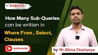 How to Use Subqueries in SQL Where From, Select, Clauses | NareshIT #oraclesql