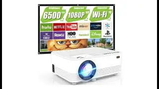 WiFi Projector, POYANK Upgraded 6500Lumens Portable Mini Projector