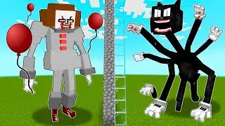 I Cheated in a SCARY PENNYWISE vs CARTOON CAT Mob Battle || Minecraft PE