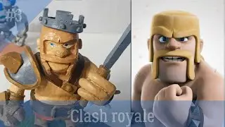 Клеш Рояль/Clash Royale-Король варваров из пластилина