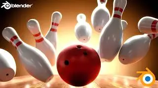 How to Model and Animate a Bowling Ball in Blender | Create a Bowling Simulation in Blender