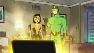 Kite-Man: Golden Glider finds out what's in the briefcase.