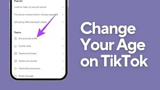 How To Change Your Age On TikTok (2022) | How To Change TikTok Date Of Birth