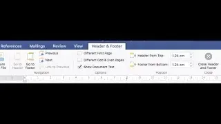Micrsoft Office - Word:  Headers and Footers.