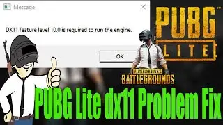 PUBG Lite DX11 Feature Level 10 0 is Required to Run the Engine | PUBG Lite directx 11