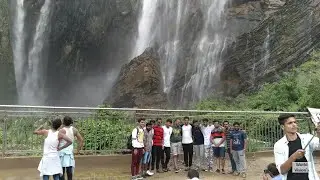 Going Down to Jog Falls Waterfall By Steps 253 m (830 ft) on the Sharavati River Sagara Shimoga