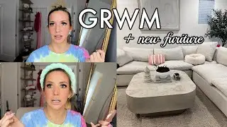 GET READY WITH ME!! (New coffee table, packing poshmark orders, morning in my life)