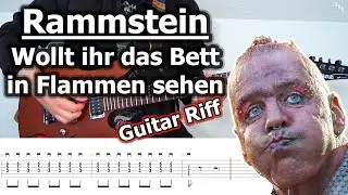 Rammstein - Wollt ihr das Bett in Flammen sehen Guitar Riff (with Tabs)