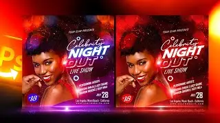 Event Flyer Design | Night Party Flyer | Photoshop Tutorial