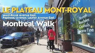 Sunny Day Montreal Walk: Le Plateau Mont-Royal Neighborhood [4K]