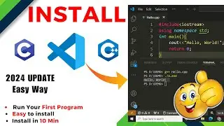 Install VS Code on Windows 10 & 11 | Run C/C++ Program | Easy 2024 Update 💥🚀🤩