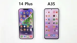 SAMSUNG A35 5G vs iPhone 14 Plus - Speed Test!!