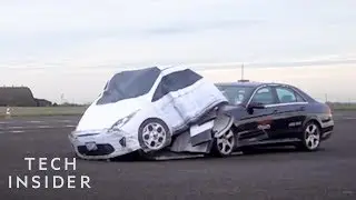 How This Dummy-Car Tests Collision Detection Systems In Your Car