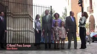 140420 Spanish Royals at Eastermass at Palma