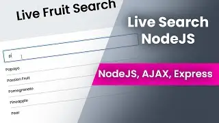 AJAX Live Data Search Using Nodejs MongoDB Express