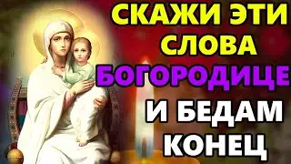 СКАЖИ ЭТИ СЛОВА БОГОРОДИЦЕ И БЕДАМ КОНЕЦ! Очень Сильная Молитва Богородице. Православие