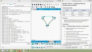 16.4.6 Packet Tracer - Configure Secure Passwords and SSH