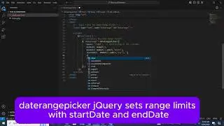 daterangepicker jQuery sets range limits with startDate and endDate