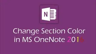 Change Section Color in MS OneNote