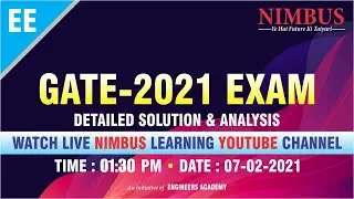 GATE Exam 2021 | GATE 21 Electrical Engineering Paper Detailed Solution and Analysis | 01.30 PM