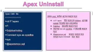 How to uninstall Oracle Apex