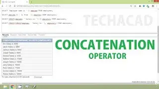 Oracle Tutorial - Concatenation Operator | CONCAT Function