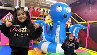 Sally and Deema Play and share games at Indoor Playground