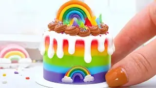 Rainbow Chocolate Cake 🌈 Do You Like This Super Miniature Rainbow Cake?