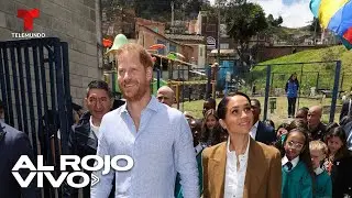 Príncipe Harry y Meghan Markle vistan un colegio en Colombia y participan en panel de ciberseguridad