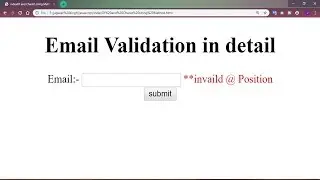 Email validation || Email validation in javascript (Hindi) || EMAIL VALIDATION IN HTML