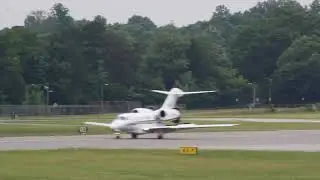 XoJet Citation X Landing at Hickory Regional Airport  (5-24-18)