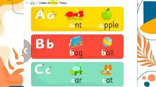 ACADEMY STARS STARTER UNIT 1: LETTER A,B,C ALPHABET BOOK