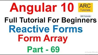 Angular 10 Tutorial #69 - Reactive Forms - FormArray | Angular 10 Tutorial For Beginners