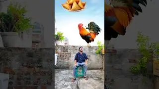 Hen, lizard & tyre vs chips, samosa, kaju & flying body - Funny vfx magic 😂
