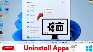 How To Uninstall Any Apps on Windows 11 PC/Laptop | Uninstall Programs in Windows 11