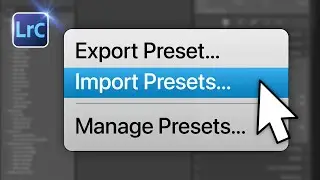 How To Import, Export & Manage Photo Presets in Lightroom Classic