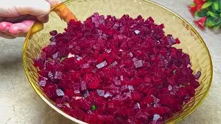 SALAD in 5 MINUTES from BANAL BEET!  THIS IS JUST A BOMB.  DELICIOUS !