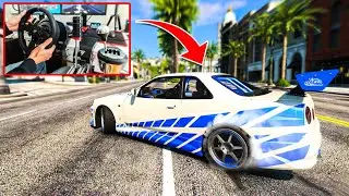 GTA 5 DRIFTING & STUNTS With a Steering Wheel!